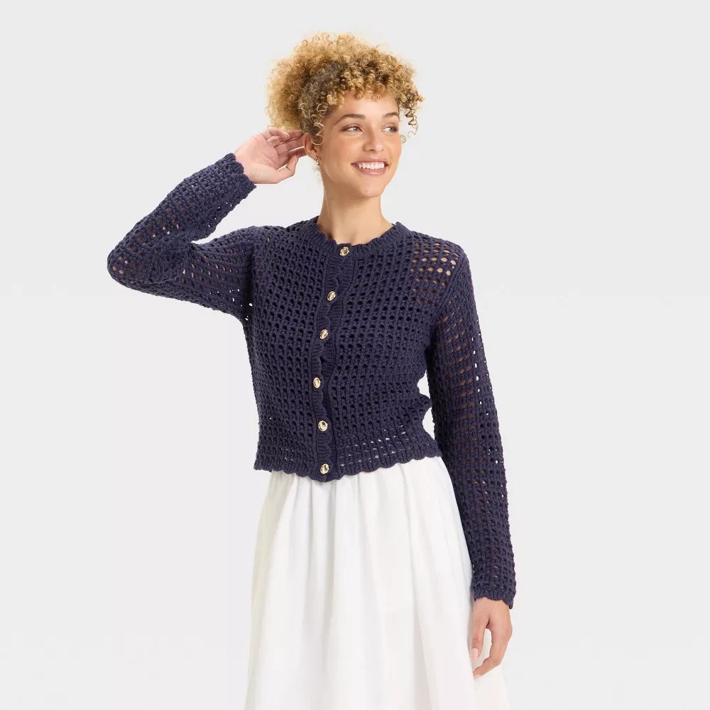 Women's Button-Front Cardigan - A New Day.  Size L.  New with tag.